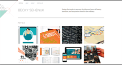 Desktop Screenshot of beckysehenuk.com